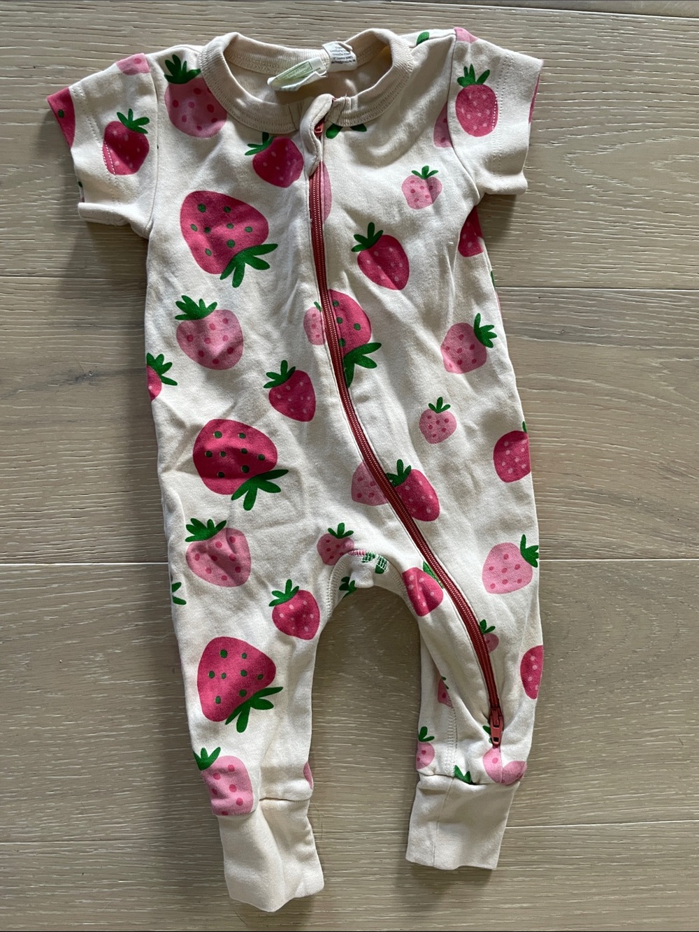 Parade Strawberry Print Baby One-Piece organic cotton